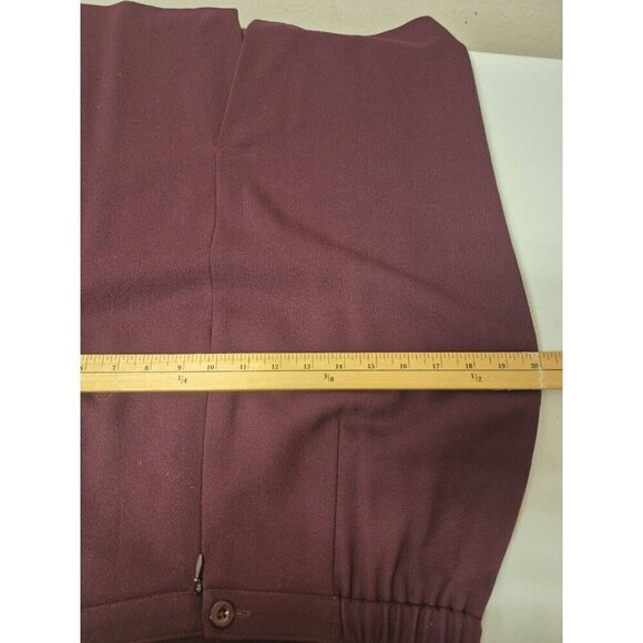 Talbots Women's Size 10  2-Piece Set Burgundy Lacey Blouse And Wool Skirt Set - Picture 16 of 16